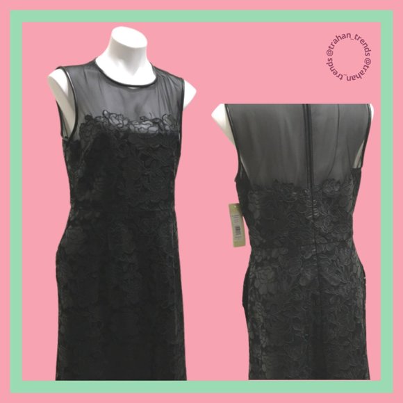 Mikael Aghal Black Sheath Dress - Picture 9 of 12